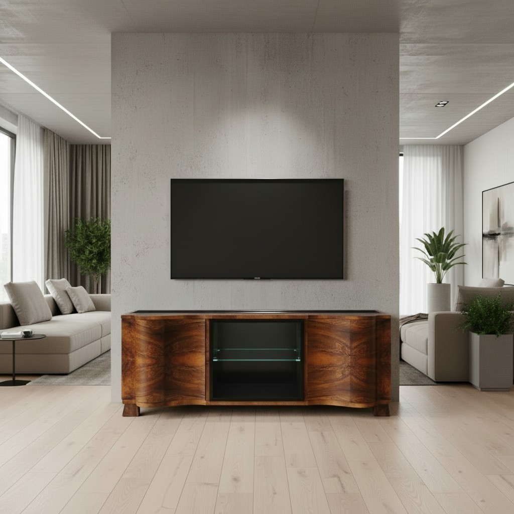 Art Deco szekrényből átalakított TV-komód
