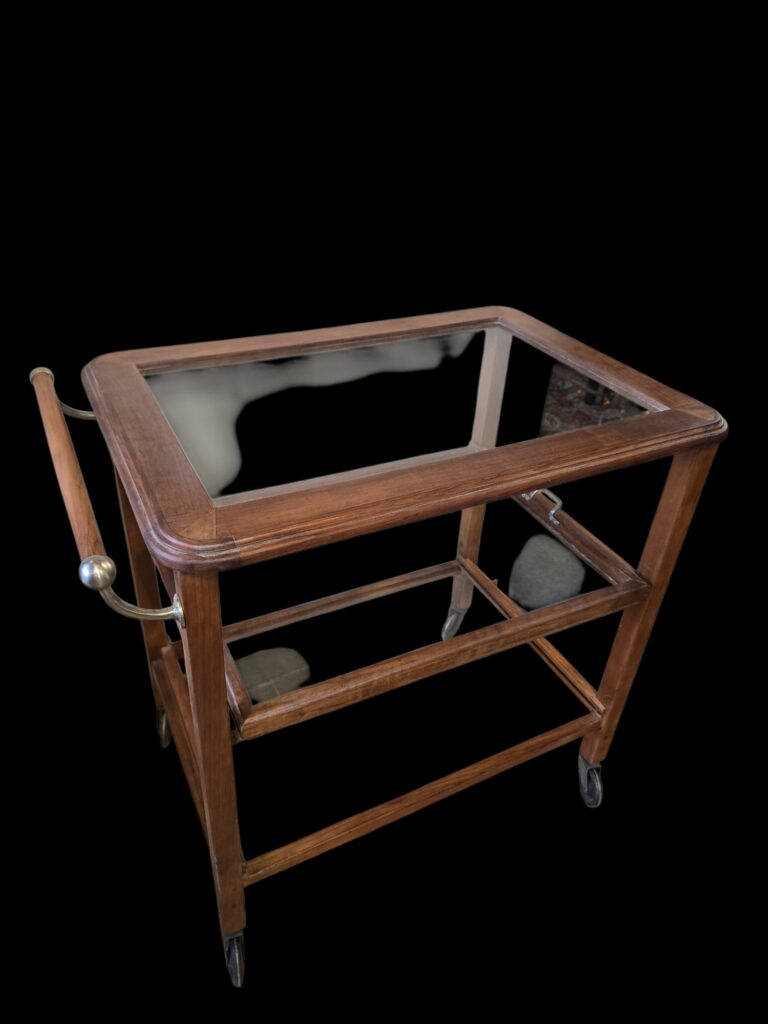 Art Deco fakeretes zsúrkocsi az 1930-as évekből
